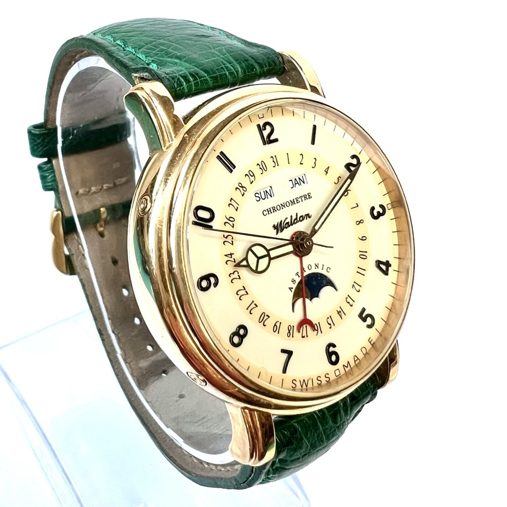 Waldan Automatic 39mm Chronometer Austronic Moonp… - image 4